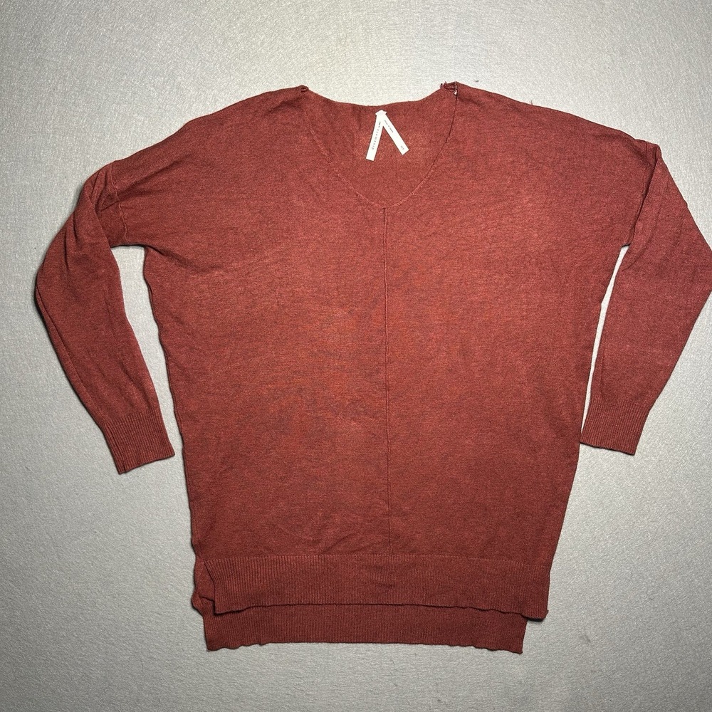 Dreamers by Debut Rust V-Neck Sweater | Size‎ S/M | Oversized Cozy
